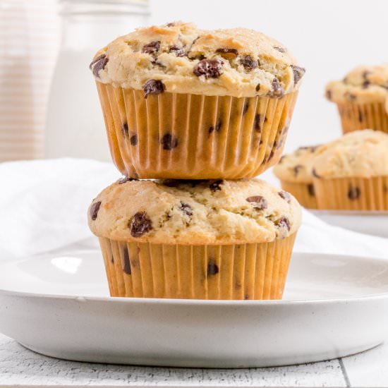 Gluten Free Chocolate Chip Muffins - Recipe photo by mapleandthyme