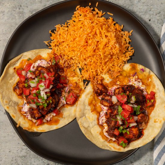 Shrimp Tacos in Adobo Marinade - Recipe photo by Austin Eats