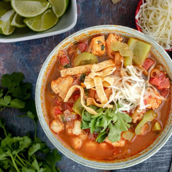 Chili's Southwest Chicken Soup - Recipe photo by simplyscrumptiouseats