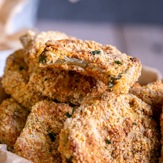 Gluten-Free Air Fryer Pickles - Recipe photo by Healthy Little Vittles