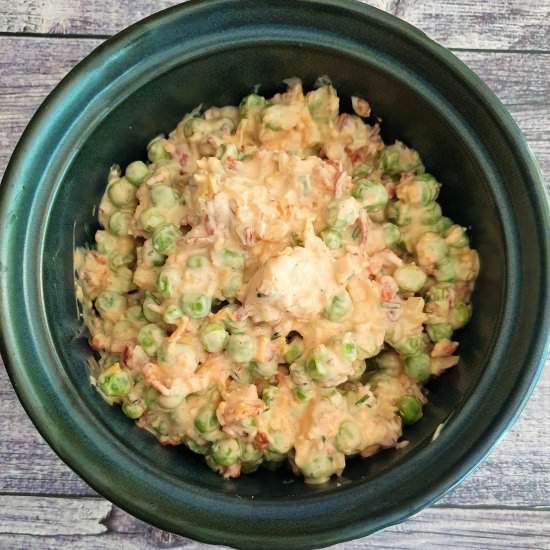 Cold pea and bacon salad - Recipe photo by Maca Meillon