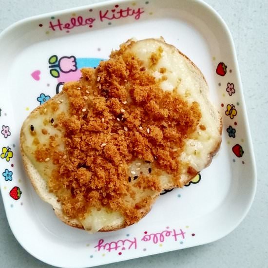 Fish Meat Floss Cheese Toast - Recipe photo by escapetofood