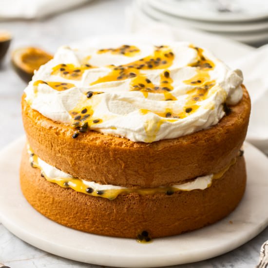Passionfruit Sponge Cake - Recipe photo by sugarsaltmagic