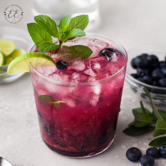 Blueberry Mojito - Recipe photo by emilyenchanted
