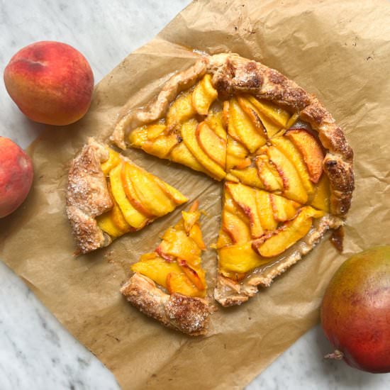 Peach-Mango Pie - Recipe photo by Theperksofbeingus