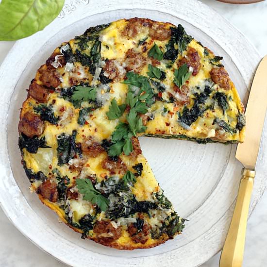 Kale and Sausage Frittata - Recipe photo by twoofakindcooks