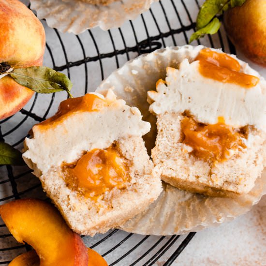 Peach Cupcakes - Recipe photo by bluebowlrecipes