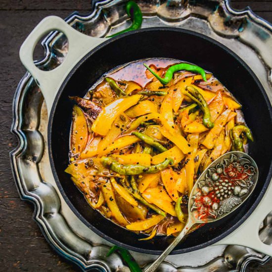 Kairi Mirch Ki Sabji - Recipe photo by Whiskaffair