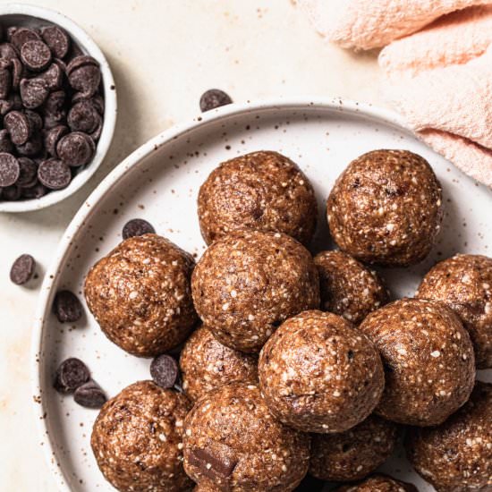 Peanut Butter ChocolateBliss Balls - Recipe photo by Our Nourishing Table