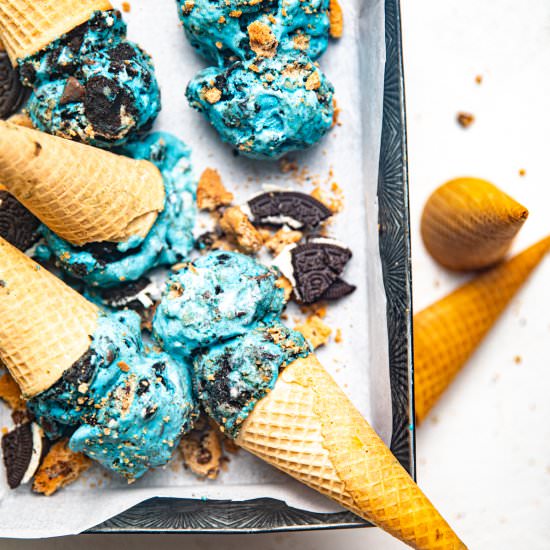 Cookie Monster Ice Cream - Recipe photo by BritneyBreaksBread
