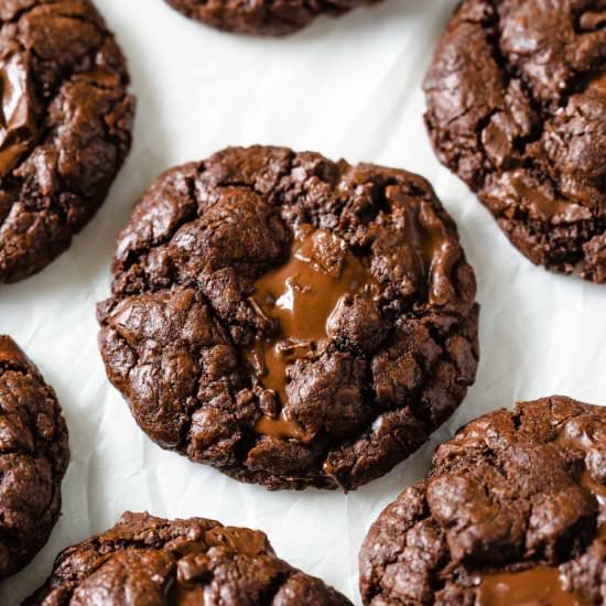 Bakery Style Dark Chocolate Cookies - Recipe photo by Wholesome Patisserie