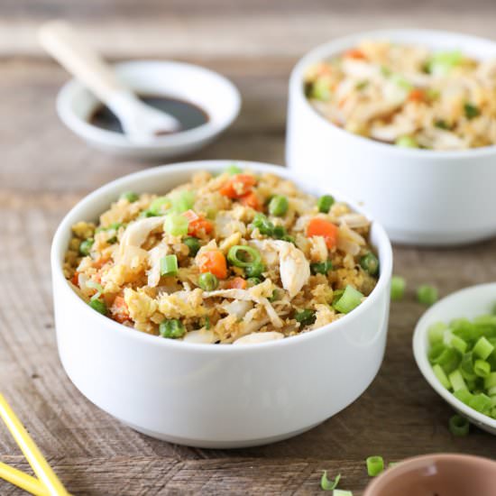 Chicken Cauliflower Fried Rice - Recipe photo by farmflavor