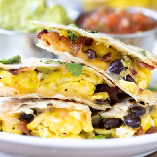 Breakfast Quesadillas - Recipe photo by Kelli @ Hungry Hobby