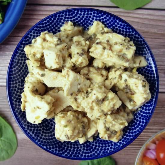 Marinated Tofu Feta (Vegan) - Recipe photo by joyfulbalanceofficial