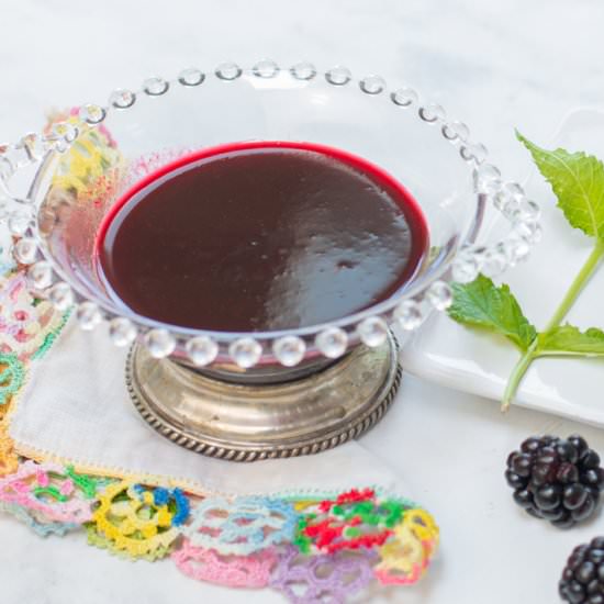 quick blackberry sauce - Recipe photo by a zest for life