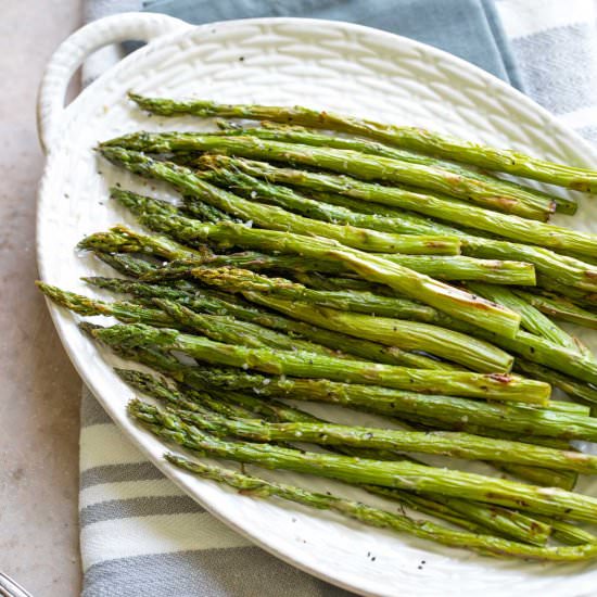 Air Fryer Asparagus - Recipe photo by Two Healthy Kitchens