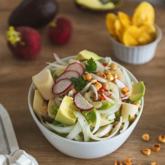 Heart of Palm Ceviche - Recipe photo by Ourplantbasedworld