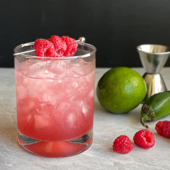 Jalapeño Raspberry Bramble - Recipe photo by uglyducklingbakery