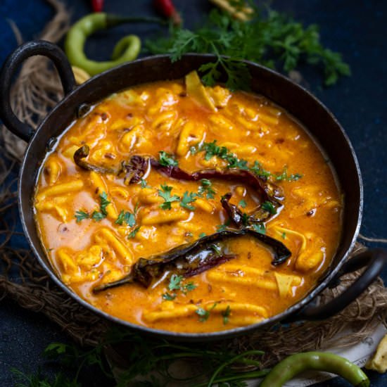 Papad Gathiya Sabji - Recipe photo by Whiskaffair