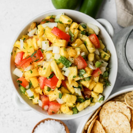 Easy Fresh Pineapple Salsa - Recipe photo by smallfarmbiglife