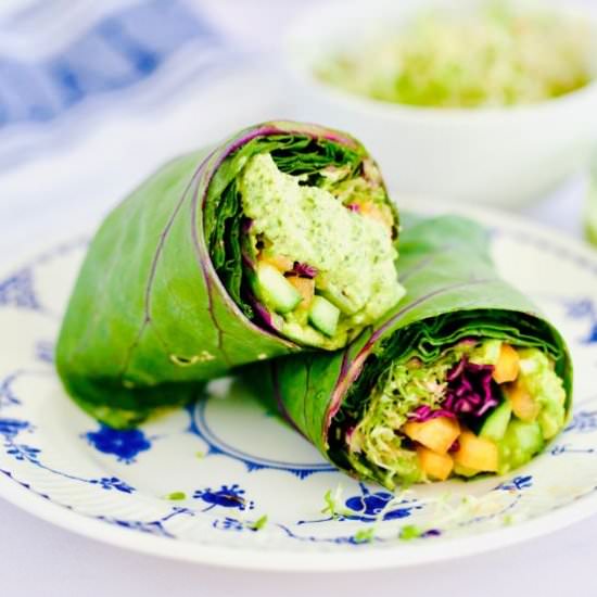 Raw Veggie Wraps - Recipe photo by flourishingkitchen