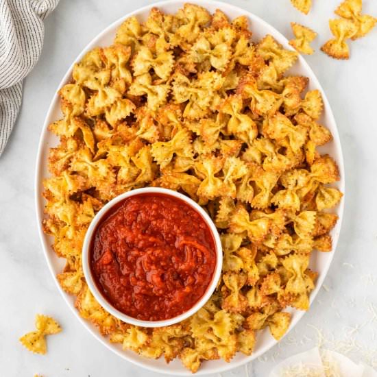 Air Fryer Pasta Chips - Recipe photo by buildyourbite