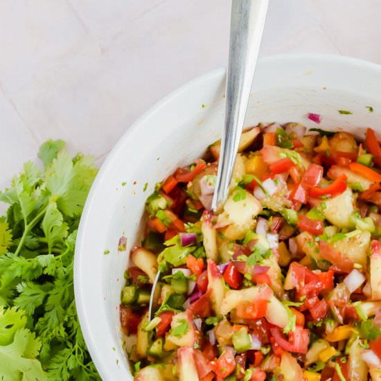 Peach Jalapeno Salsa - Recipe photo by apaigeofpositivity