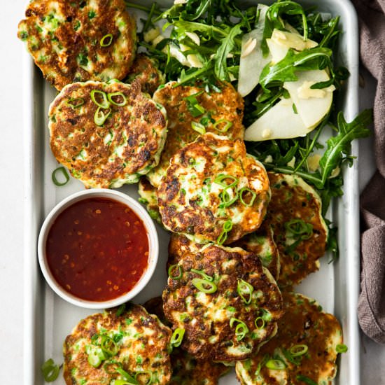 Pea and Mint Fritters - Recipe photo by itsnotcomplicatedrecipes