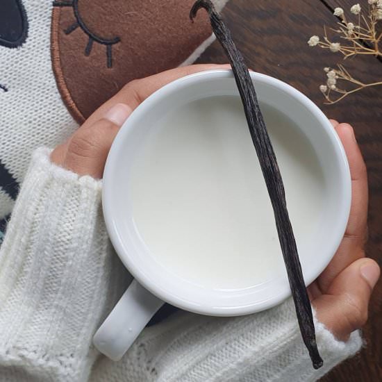 Hot vanilla milk - Recipe photo by Mildlyindian
