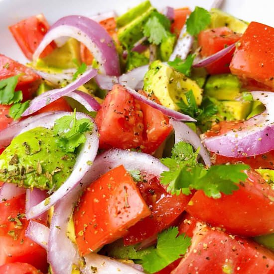 Tomato and Avocado Salad - Recipe photo by Powell Family Cooking