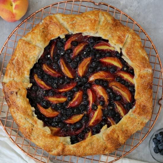 Blueberry Peach Galette - Recipe photo by Man Meets Oven