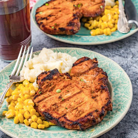 Juicy Marinated Grilled Pork Chops - Recipe photo by CallMePMc