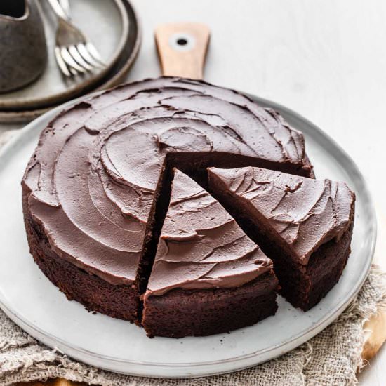 8 inch Basic Chocolate Cake - Recipe photo by Wholesome Patisserie