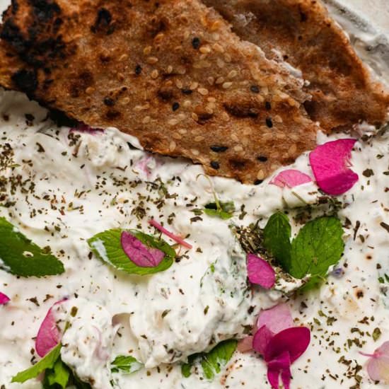 Persian Shallot Yogurt Dip - Recipe photo by lindseyeatsla
