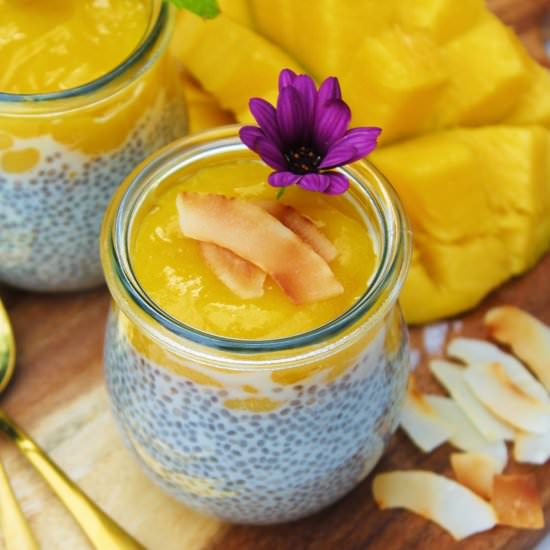 Coconut Mango Chia Seed Pudding - Recipe photo by Paromita Mandal