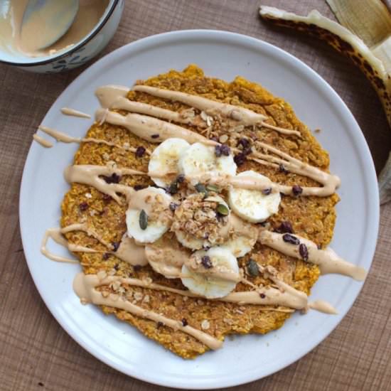 Single Serve Vegan Pumpkin Pancake - Recipe photo by theconscientiouseater