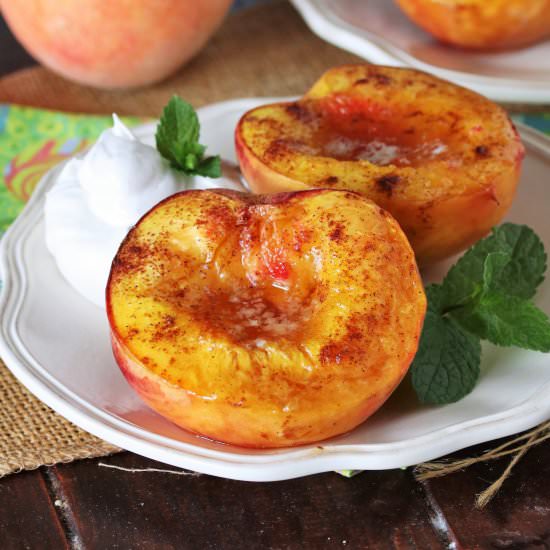 Brown Sugar Baked Peaches - Recipe photo by thekitchenismyplayground