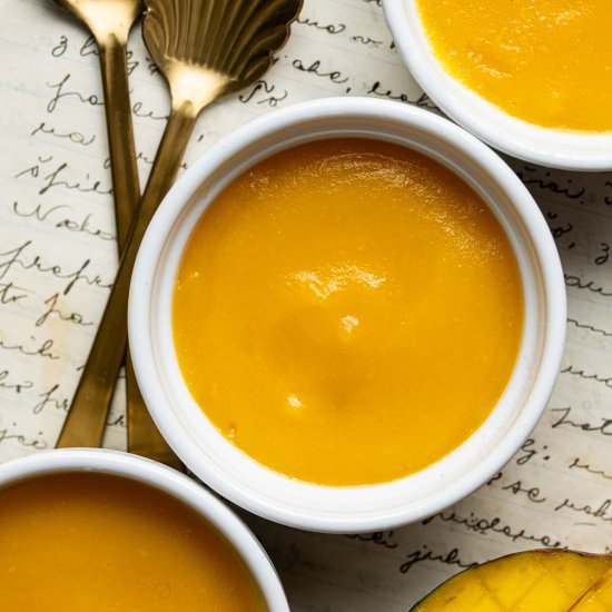 Mango Jelly Dessert – 5 Easy Ingred - Recipe photo by myveganminimalist