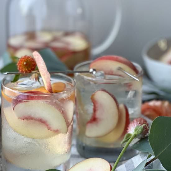 Summer Peach White Sangria - Recipe photo by mealstreetkitchen