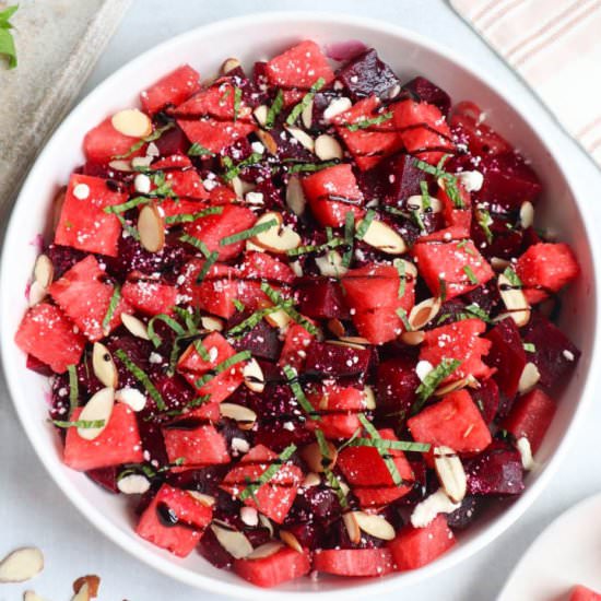 Delicious Beet Watermelon Salad - Recipe photo by blessthismeal