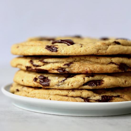 Bakery Style Chocolate Chip Cookies - Recipe photo by theconscientiouseater