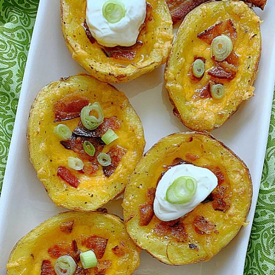 Air Fryer Potato Skins - Recipe photo by Foodtastic Mom