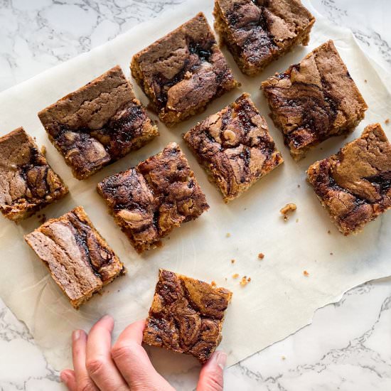 Cherry almond blondies - Recipe photo by uglyducklingbakery