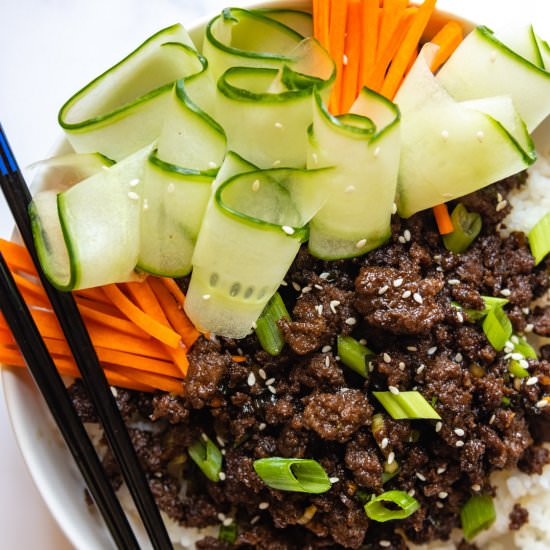 Korean Ground Beef Bulgogi - Recipe photo by MamaGourmand