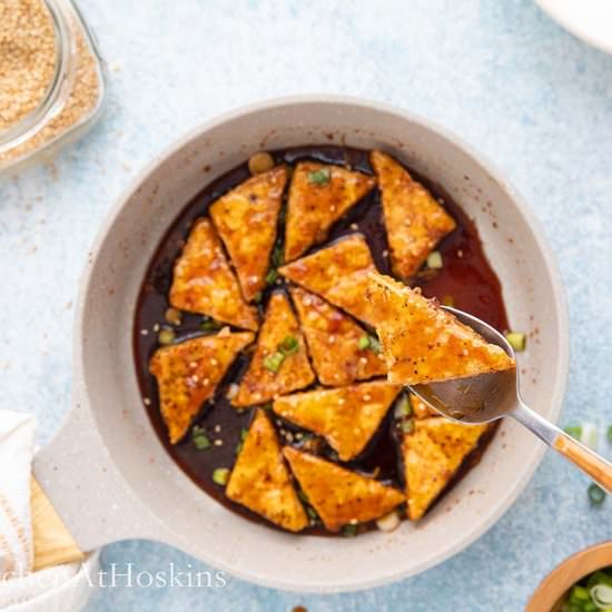 Crispy Teriyaki Tofu - Recipe photo by kitchenathoskins