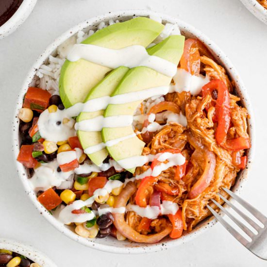 BBQ Chicken Bowl - Recipe photo by rachelcooksblog