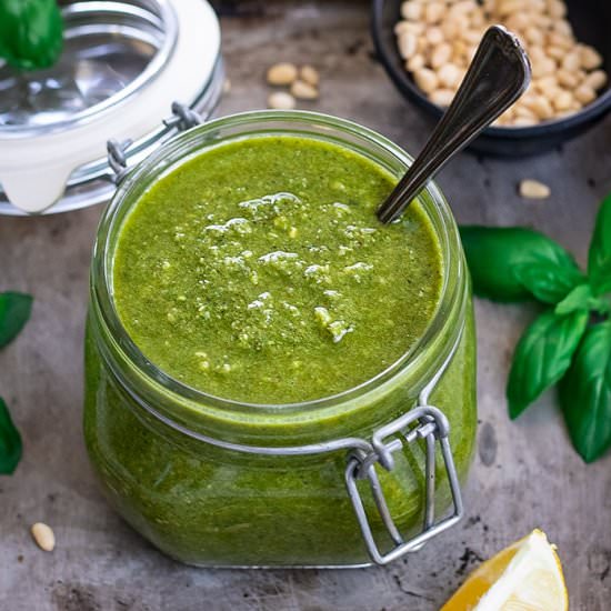 Basil Pesto Sauce - Recipe photo by ruchiskitchen