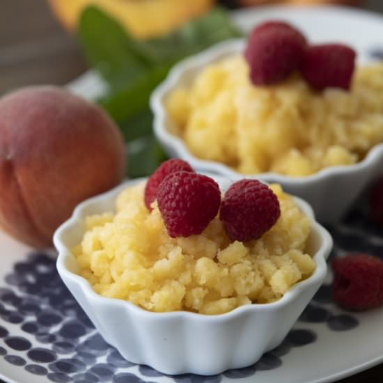 Peach Cider Granita - Recipe photo by farmflavor