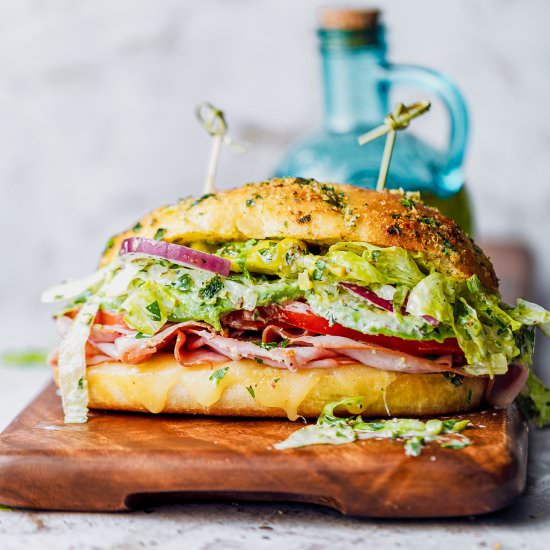 Grinder Salad Sandwich - Recipe photo by Sweet Tea and Thyme