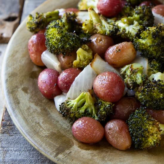 Roasted Broccoli Salad w. Grapes - Recipe photo by lucismorsels